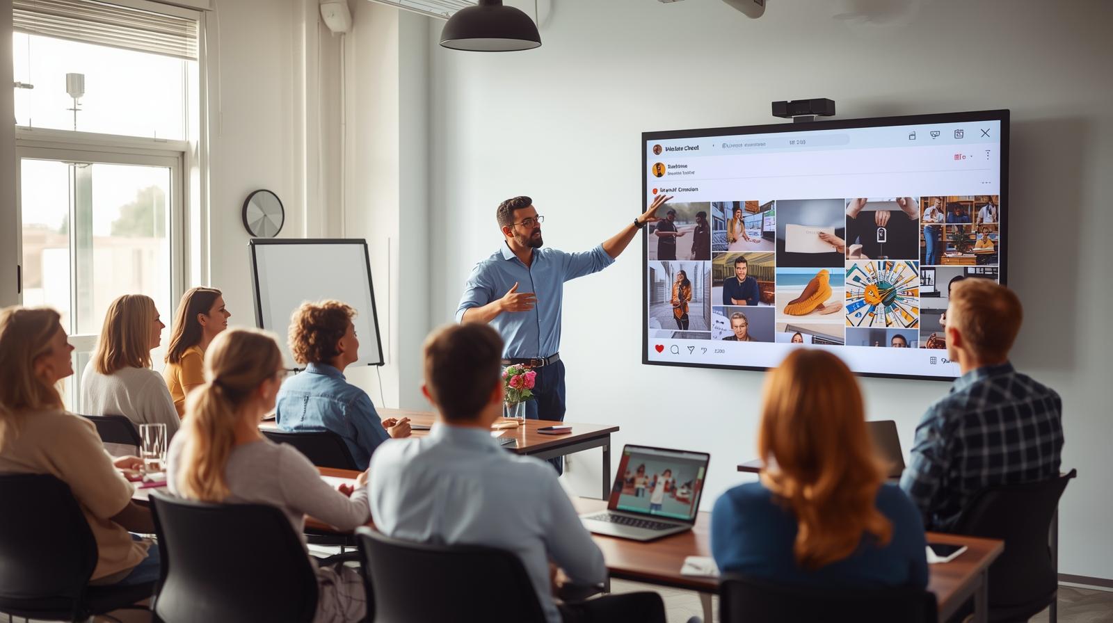 Digital marketing trainer teaching Instagram Ads and Reels advertising strategies